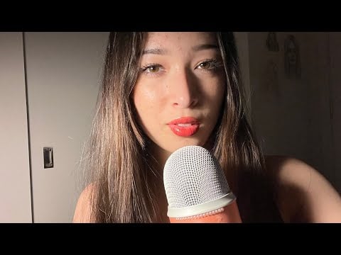 ASMR the Best Close-up Trigger Words (coconut, relax, holographic lip liner)
