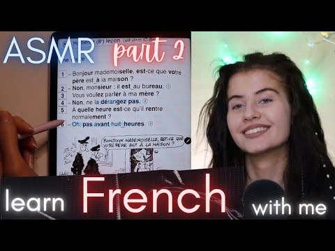 ASMR learn FRENCH with me PART 2 (teaching you French for beginners) (whispered)