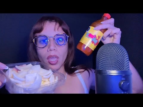 ASMR comiendo chicharrones con picante  🌶️ 