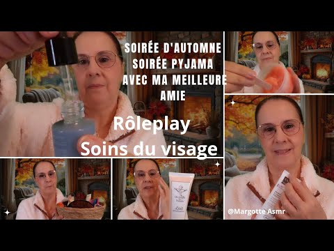 Asmr français, Rôleplay soins du visage, soirée pyjama en automne 🍃🍃🍃