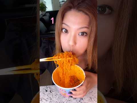 Seeing how many bites it takes to finish a cup of buldak noodles… #food #eating #noodles