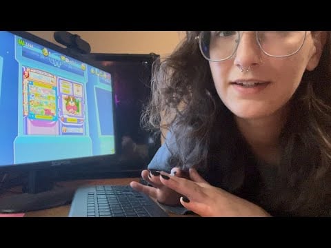 lofi asmr rp//watching your big sister play webkinz games// nostalgic asmr//typing, clicking, cozy