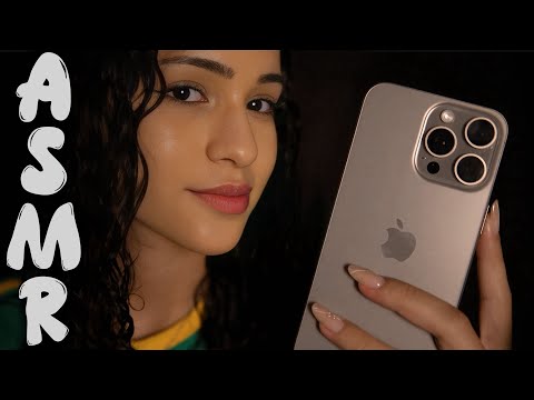 ASMR | TOUR COMPLETO PELO MEU CELULAR - iPhone 15 pro max 256gb