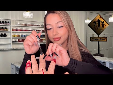 ASMR Nail Salon Roleplay! Giving you a manicure 💅(but ur a Zombie) 🧟‍♂️