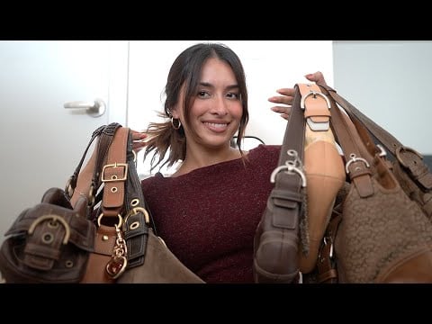 [asmr] my vintage coach bag collection (chatty & soothing)
