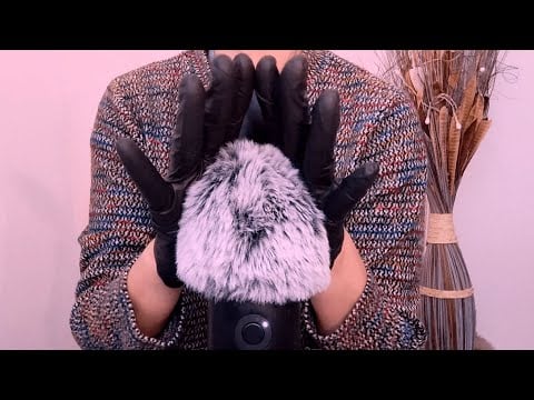 🎧 ASMR  White & Black Latex Gloves Tingles  & Fluffy Mic Sounds (No Talking)