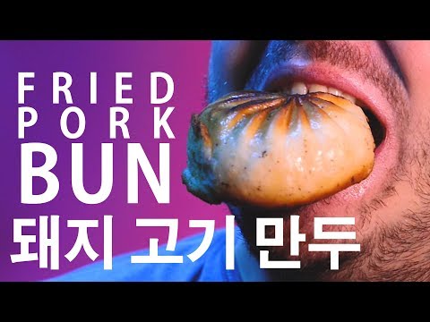 ASMR Crunchy Crispy FRIED Pork Bun / Dumplings 돼지고기 먹방