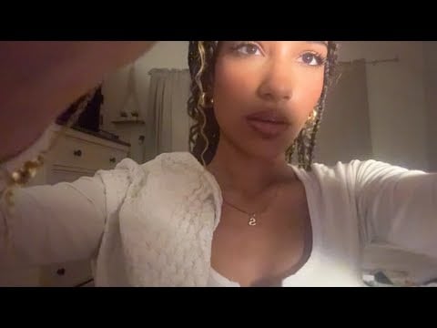 curling, parting, & straightening your hair lofi | asmr
