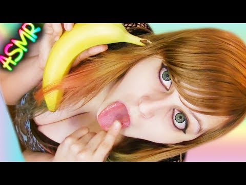 ASMR 🍌 BANANA EATiNG ░ OM NOM NOM ♡ Mouth Sounds, Wet, Fruit, Food, Licking, Eating ♡