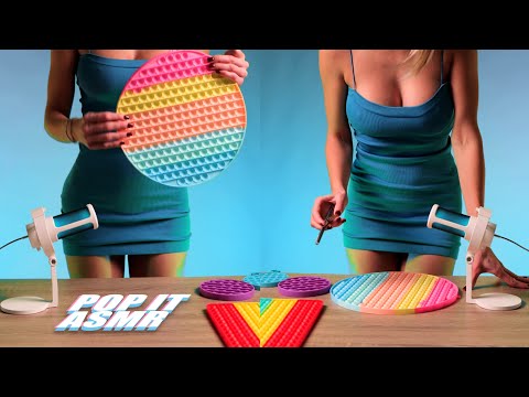 ASMR Mini and Giant POP-IT  with girlfriend Mia | Relaxing Pop-it No Talking