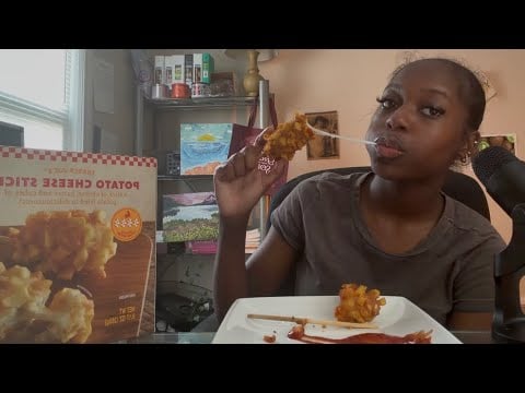 ASMR Trader Joe’s Korean Corndog Mukbang 