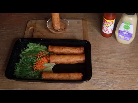 Vietnamese Deep Fried Egg Rolls ASMR Eating Sounds