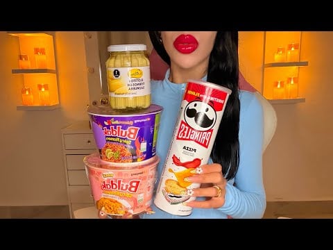 ASMR HAUL DE COMIDA PARA EL CANAL✨🌙