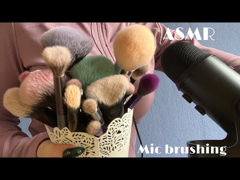 ASMR | mic brushing w/ different brushes | 🖌️