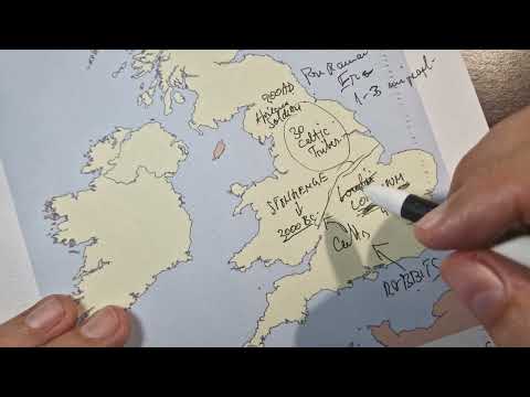 ASMR: Ancient BRITANNIA - What Truly Was There? Stats & Facts [ASMR map tracing & whispering]