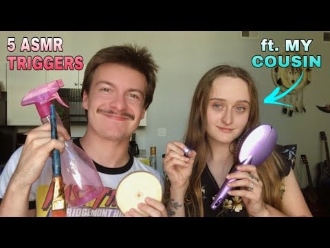 [ASMR] 5 ASMR Triggers with My Cousin | Hand Movements, Light Triggers, Poking The Camera Lens