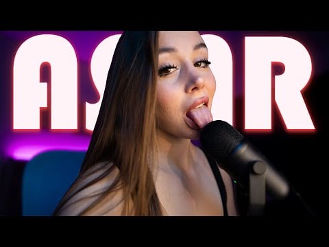 ASMR Mouth Sounds On The Mic Tongue Swirls, Flutters & Spit Painting