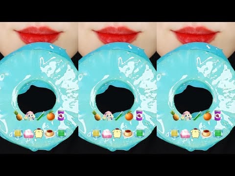 VERTICAL MUKBANG CANDIED PINEAPPLE ASMR JAPANESE KINJO JELLY EATING SOUND ASMR EMOJI FOOD ASMR 🍍