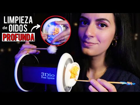 ASMR español LIMPIEZA DE OIDOS PROFUNDA (sonidos cosquillosos!)