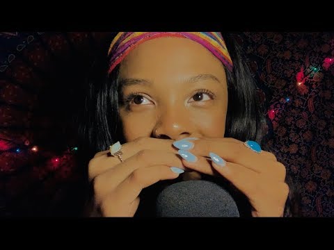 ASMR articulate semi-inaudible whisper ramble + face brushing