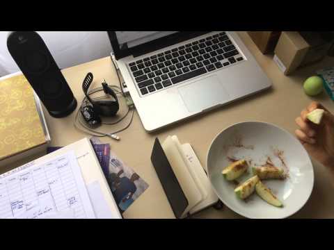 New camera angle, eating an apple and talking about love/soulmates