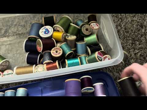 ASMR Organize with Me - spools of thread, no talking