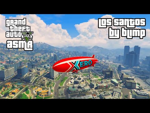 GTA ASMR | The Most Relaxing Blimp Tour of Los Santos 🚁 Soft whispering
