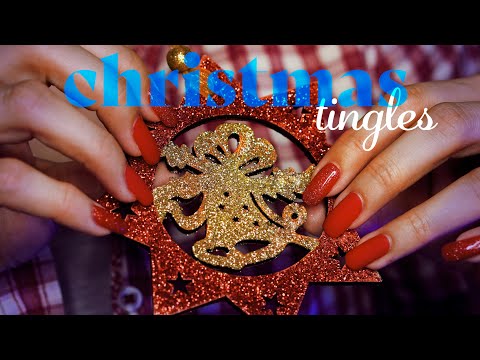 ASMR ~ Christmas Tingles ~ Holiday Tapping & Crinkling, Layered, Whispered