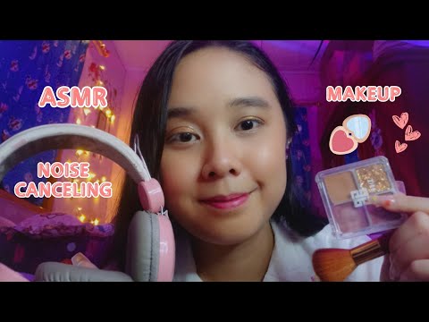 ASMR with Noise Canceling Headphone - Personal Attention, Doing your Makeup, with layered sounds ✨