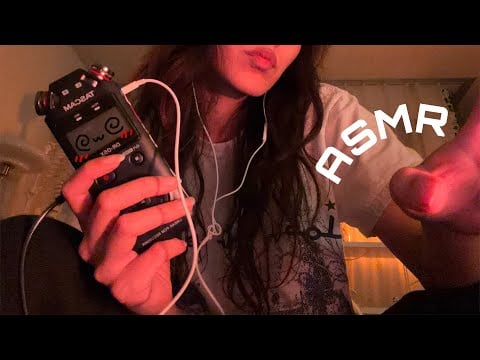 ASMR ☆ Fast but Not Aggressive Triggers on Tascam (mic pump, mouth sounds, hair, more)