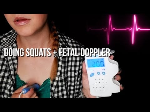 Squats & Breath Holds + Heartbeat With Fetal Doppler [ASMR]