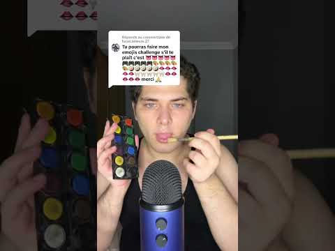 ASMR EMOJI CHALLENGE 👅🎮🎨🥥🫦🦷👄 #asmr #asmrfrançais #emojichallenge #shorts