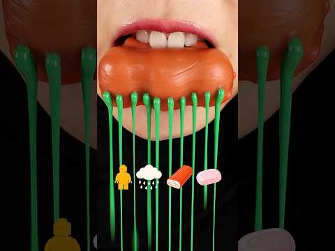 Wax candy cracking, Crab stick Mukbang ASMR