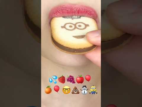 asmr EMOJI FOOD eating sounds(sped up)#asmr#asmrsounds #asmrsounds #audio