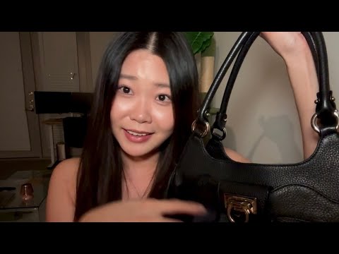 ASMR | what’s in my bag 👜 | rummaging, rambling