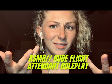 ASMR// RUDE FLIGHT ATTENDANT ROLEPLAY ✈️