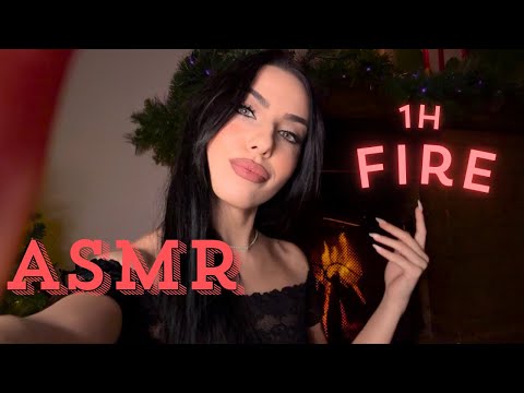 1 ORA DI ASMR CAMERA TAPPING  DAVANTI AL CAMINO 🔥🏠