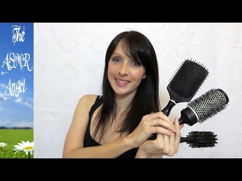 ASMR Binaural Hair Brushing *some whispering*