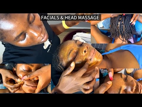 Asmr face Nitpicking, facial treatment and massage for sleep 