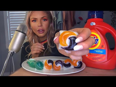 ASMR EDIBLE TIDE PODES (SOFT, SQUISHY EATING SOUNDS /MUKBANG) VIDEO EDIT HIGHEST VOLUME