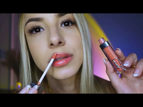 ASMR - OS MELHORES SONS DE BOCA PARA DORMIR 😴 (aplicando gloss + sons molhados formigantes) 💋