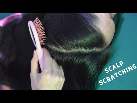 ASMR Real Person Hair Parting, Hair Brushing, Hair Treatment, Therapy Sounds For Relieve Headache