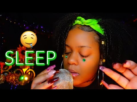 ASMR - FACE TOUCHING + GENTLE SENSITIVE MOUTH SOUNDS 💚✨ (FALL ASLEEP ASAP 🤤💤)