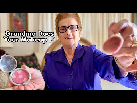 ASMR Grandma Does Your Makeup 👵💄 Skincare, Layered Sounds, Positive Affirmations ❤️