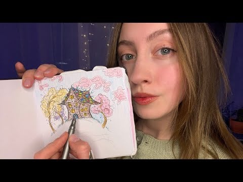 асмр🌷рисую и комментирую тихим голосом🌷asmr soft spoken