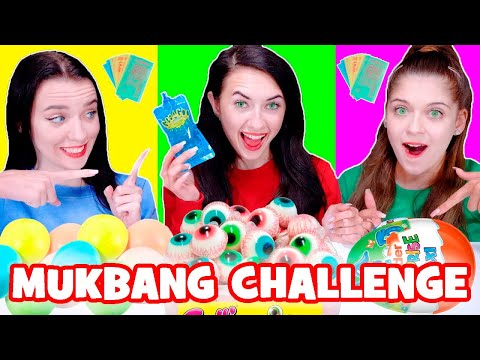 ASMR Food Challenges Gummy Eyealls Eating Mukbang