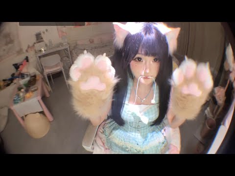 Cute Girl Stroking Mic + Ear Cleaning + Tapping ASMR