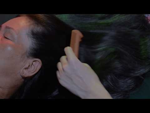ASMR Hair Combing Sounds And Hair Parting, Head Scratching With Breathing Noise for Reduce Anxiety