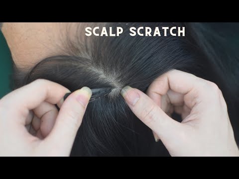 ASMR Hair Sounds With Head Scratching / Hair Parting Real Person For Relaxation