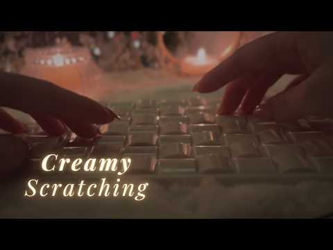 ASMR Creamy Texture Scratching☁️ Calm & Cozy Tingles🍨(with BGM)